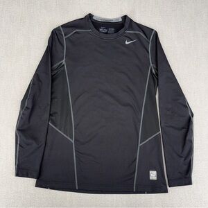 Nike Pro Combat Men’s L Shirt Hyperwarm Lite Base Layer Black Fitted Gym Outdoor